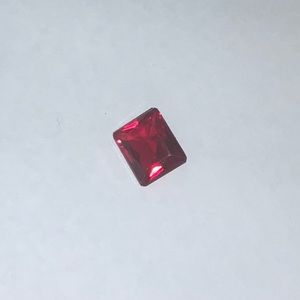 Loose RUBY Emerald-Cut Gemstone Natural Gemstone 1.46 Grams Tested 12mm x 9.3mm
